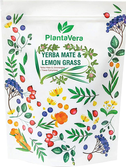 Beutels von PlantaVera mit Yerba Mate & Zitronengras, ideal für eine erfrischende Teezeit.