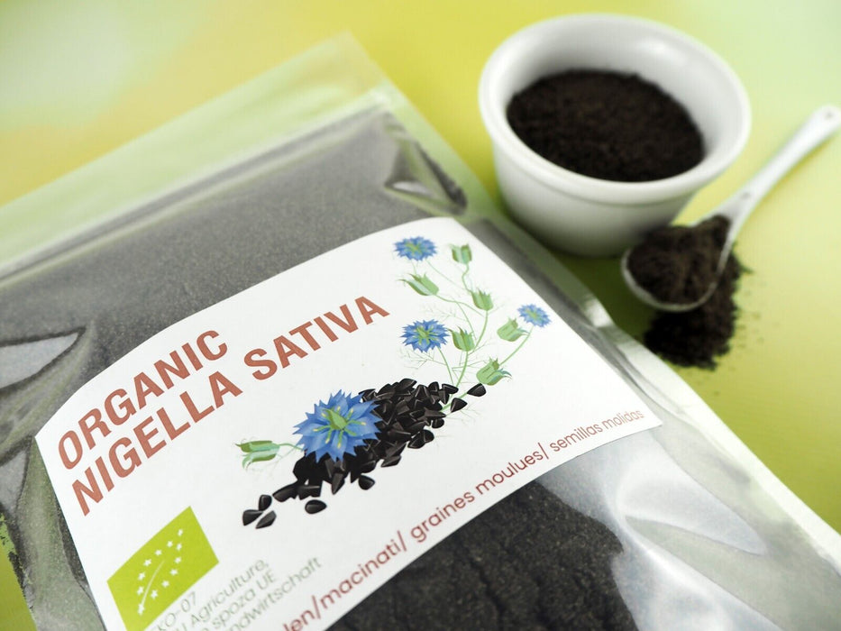 BIO mletý černý kmín, černý kmín, Egypt, Nigella Sativa 900g